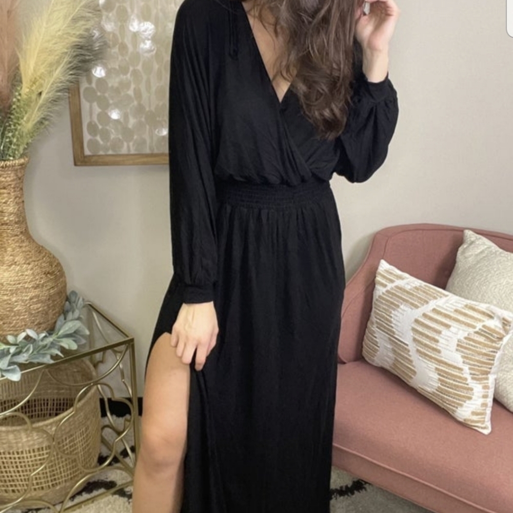 White Birch Black Maxi Dress